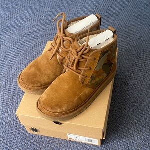 UGG Brown Chukka Boots with Camo Detail